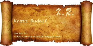 Kratz Rudolf névjegykártya