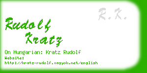 rudolf kratz business card